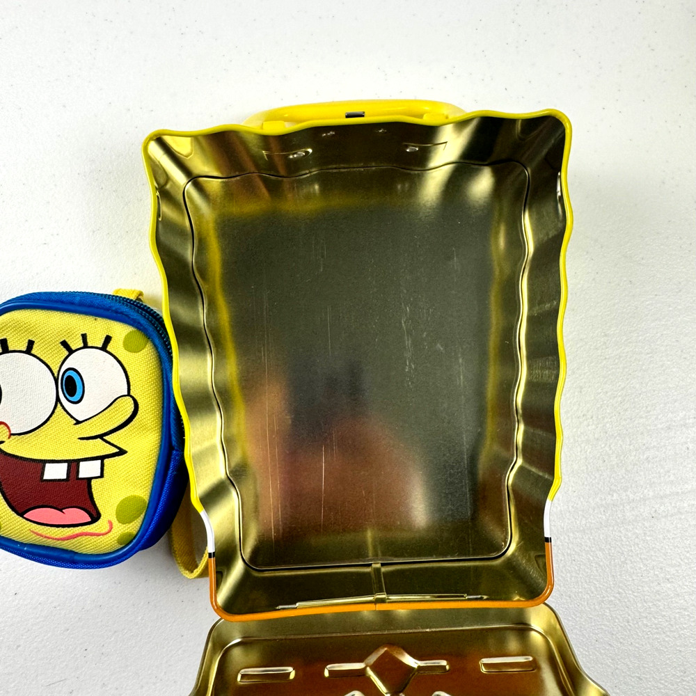 Vintage SpongeBob Containers Early 2000s, Lot of 3, Two Tin and One Fabric, Y2K - Picture 7 of 8